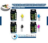 Pack de quatre cartouches d'encre Noir PGI-550BK Cyan CLI-551C Magenta CLI-551M Jaune CLI-551Y générique pour CANON Pixma MG7150 Certifié ISO 9001 ISO 14001