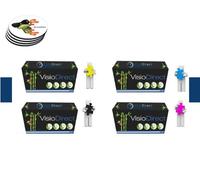 Pack de quatre toner cartouches d'encre (S4092N) Noir 1500 pages, (S4092C) Cyan (S4092Y) Jaune et (S4092M) Magenta 1000 pages générique pour imprimante SAMSUNG CLP 315N Certifié ISO 9001 ISO 14001 + Sous verre offert - Visiodirect -