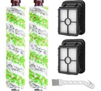 Pack de remplacement de 2 brosses rotatives et 2 filtres pour aspirateurs Bissell Crosswave séries 17132 et 2225N, pour les fam