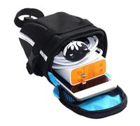 Pack de siège de vélo - Sacoche sous selle, étui de cadre réfléchissant, support de vitesse léger, poche de rangement sûre | Accessoires de vélo polyvalents Porte-outils Porte-bouteilles Téléphone Q