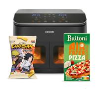 Pack de soirée pizza Ultimate Air Fryer : Cosori R901 Dual Basket Chef Edition 8,5 L + Pizza Buitoni pour friteuse sans huile Pesto Mozzarella + Chips de pizza Ultrapop Naruto vs. Sasuke