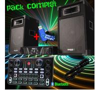 Pack de sonorisation DJ - GEF-ROY - DJ300 - 480W (2x240W max) - Bluetooth - Clé USB 32GB