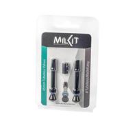 Milkit Aluminium Valves 2 Units Noir 45 mm Black / White