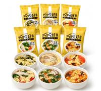 Pack De Soupe Instantanée 6 Saveurs (paquet 60) - Aux Œufs Algues Lyophilisées, Prête En 30 Secondes, Repas Sain Portable
