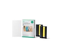 Pack de stickers StickerPix Print + Cut 72 feuilles Blanc brillant + 2 recharges d'encre Noir et Jaune