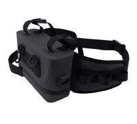 Pack de taille de pêche, pêche noire Fanny Pack de grande capacité Sac de pêche imperméable avec support de tige de pêche pack de taille avec une boucle de forme D pour hommes femmes, sac de pêche