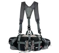 Pack de Taille de randonnée, Support Bouteille Fanny Pack avec Design à Double bandoulière, Cyclisme/Course Essentiel pour Les Hommes (Noir)