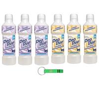 Pack de test DEO DUE Ammorbidente Concentrato Fleur orientale + Fleur Blanche, adoucissant concentré, idéal pour tous les vêtements, 50 lavages, 6 x 1 litre + porte-clés Beni Culinari gratuit