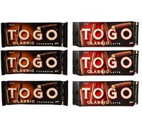 Pack de test Pavesi Togo Classic latte e fondente Chocolat Chocolat Noir 6 x 120 g Gâteau snack
