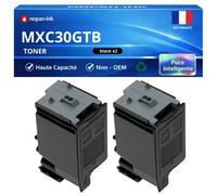 Pack de Toners compatible pour Sharp MXC30GTB MX-C30GT-B Noir 6000 Pages NOPAN-INK