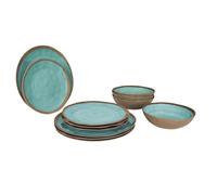 Pack de vaisselle en mélamine Halo Aqua en mélamine 12 Pièces