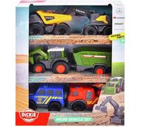 Pack de véhicules jouets - SWAPY - Micro City Team - 5 véhicules - 9 cm - SOS, ferme, construction - À partir de 3 ans