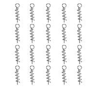 Pack de verrouillage de torsion de printemps 20 - Pin de crochet d'appâts à leurre à leurre | Accessoire de pêche à la serrure de ressort à vis à fixation rapide | Anti-crucité en acier inoxydable à h