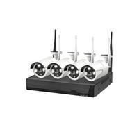 Pack de Vidéosurveillance 5MP HD Sans Fil Waterproof Connectée Wi-Fi Blanc / Noir
