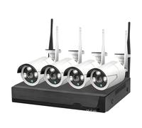 Pack de Vidéosurveillance 5MP HD Sans Fil Waterproof Connectée Wi-Fi Max Blanc / Noir