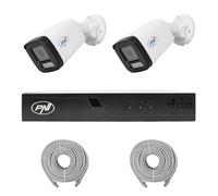 Pack de vidéosurveillance NVR PoE PNI House IP710J, 2 caméras PNI IP515J, 5MP et câbles Inclus