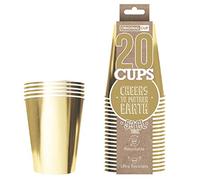 Pack de x20 Original Gold Cups Officiels | Gobelets Américains 53cl Dorés en Carton | Beer Pong Qualité Premium | Verres Recyclables Ultra Résistants | Jeu à Boire | House Party | OriginalCup®