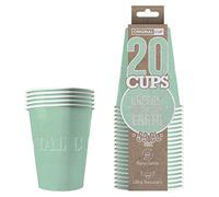 20 Gobelets Américains Carton Recyclable Menthe 53 Cl Vert