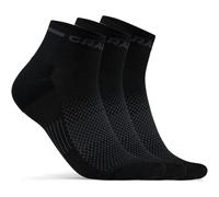 Pack de x3 chaussettes CRAFT CORE Dry Mid Sock (BLACK) 37-39