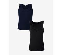 Pack débardeur Pepe Jeans Dorina bretelles bleu marine noir femme (2 unités) - XS
