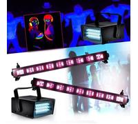 Pack Déco Halloween - IBIZA LIGHT - Festinight Flash LED STROBE - 3 réglettes 9x3W UV - 2 mini strobe 24LED - Effet fluorescent