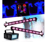 Pack déco Halloween - IBIZA LIGHT - Réglettes 9x3W + Mini LEDSTROBE - Blacklight - 2x9x3W UV - Strobe 24 LED