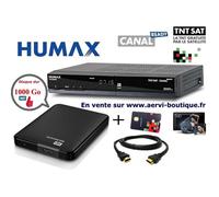 Pack décodeur Satellite - Humax TN7000HD - TNTSAT Canal Ready - PVR - Disque dur externe 1 To USB 3.0