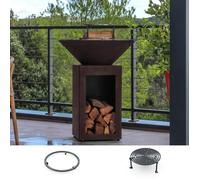 Pack Decouverte Brasero Auvergnat Corten Bois Rond 62 Simple Cuve