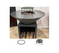 Pack Decouverte Brasero Classique Acier 103 Gris Anthracite Double Cuve