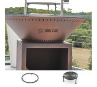 Pack Decouverte Brasero Classique Acier 103 Imitation Corten Double Cuve