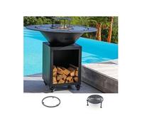 Pack Decouverte Brasero Classique Acier 103 Noir Double Cuve