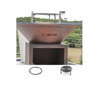 Pack Découverte Brasero CLASSIQUE Double Cuve Acier Thermolaqué 103x90 cm - Effet Corten - Un ensemble complet pour cuisiner au feu de bois en plein