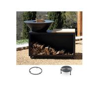 Pack Decouverte Brasero Traditionnel Acier 83 Noir Double Cuve