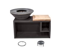 Pack Decouverte Brasero Traditionnel Aluminium 83 Gris Anthracite Double Cuve