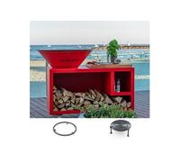 Pack Decouverte Brasero Traditionnel Aluminium 83 Rouge Double Cuve