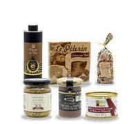 Pack Découverte Cellier Périgord Autour de la Noix 6 Produits | 6 spécialités à la noix : crème chocolat 200g, huile vierge Moulin du Val 50 teau, moutarde et terrines canard