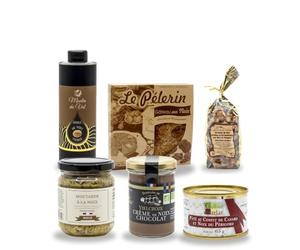 Pack Découverte Cellier Périgord Autour de la Noix 6 Produits | 6 spécialités à la noix : crème chocolat 200g, huile vierge Moulin du Val 50 teau, moutarde et terrines canard