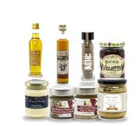 Pack Découverte Cellier Périgord Condiments Sauces 7 Produits | 7 condiments et sauces du Périgord : truffes, morilles, moutardes, mayo truffe, sel cèpes, huile et vinaigre de noix