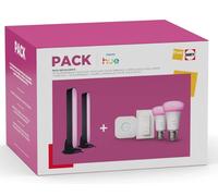 Philips Hue Pack Découverte Kit de démarrage Philips Hue Ambiance blanc et couleur + Pont + Télécommande + 2 Barres Lumineuses Philips Hue Play