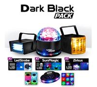Pack d'effets LED - LYTOR - Dark Black 4 Effets - Derby Zirkus ASTRO-UFO Strobe Ovni - 220V - Noir