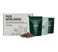 Pack dégustation 10 cafés du monde 10×100 g cafés de spécialité 100% Arabica