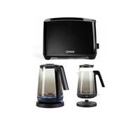 Pack déjeuner - - Bouilloire électrique 1,7L 2200W - Grille-pain Noir - 7 niveaux de température