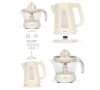 PACK DEJEUNER Bouilloire électrique Beige 1L7 2200W + Presse Fruits électrique BEIGE 25W 0.7L