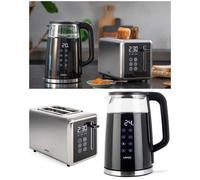 PACK DEJEUNER - Inox - Bouilloire Digitale 1.7L - 2200W - Grille-pain 850W - 2 FENTES