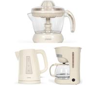PACK DEJEUNER - LIVOO - Bouilloire Électrique 1.7L 2200W - Presse Fruits 0.7L 25W - Cafetière 1.25L 750W
