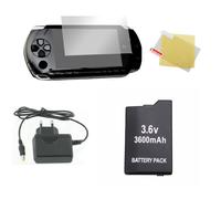 Pack Démarrage Psp Fat 1000 1004 : Chargeur Secteur, Batterie Haute Capacité Et Film De Protection Écran - Straße Game