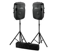 Pack d'enceintes passives - IBIZA - Ibiza Sound XTK12 - 12""/30 cm - 2x250 W RMS - Pieds robustes + housse