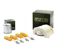 Pack d'entretien Filtre à air + Filtre à huile + Bougies d'allumage pour Yamaha XV 1600 XV1600 Wild Star VP08 année de construction 1999-2004