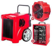 Pack déshumidificateur PRO 50L/Jour BDP50 + Ventilateur sécheur ø500mm MV500PPL + Chauffage électrique 3 kW WEL03 MW Tools BDP50SETBH