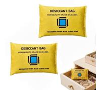 Pack Déshydratant Rechargeable, 2X200G Sacs Déshumidificateurs Pour Maison, Sachets Déshydratants Gel Silice Réutilisables Avec Indication Couleur, Absorbeurs D'humidité Sûrs Voiture Absorbeurs